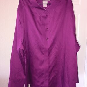 Chicos Purple Button-Up Blouse